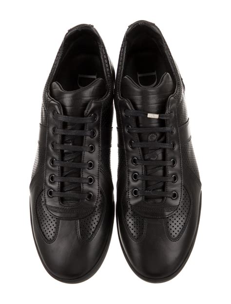 christian dior in black patent leather sneaker